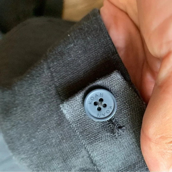 Koan Black 100% Linen High Rise Work Pants Size 50 or 31" waist - Picture 10 of 11